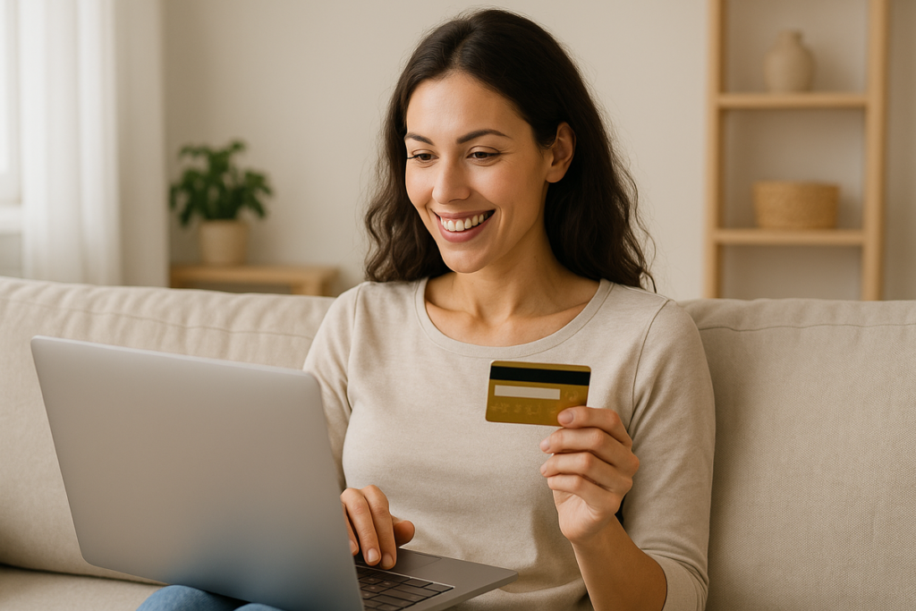 Mulher Fazendo compras Online