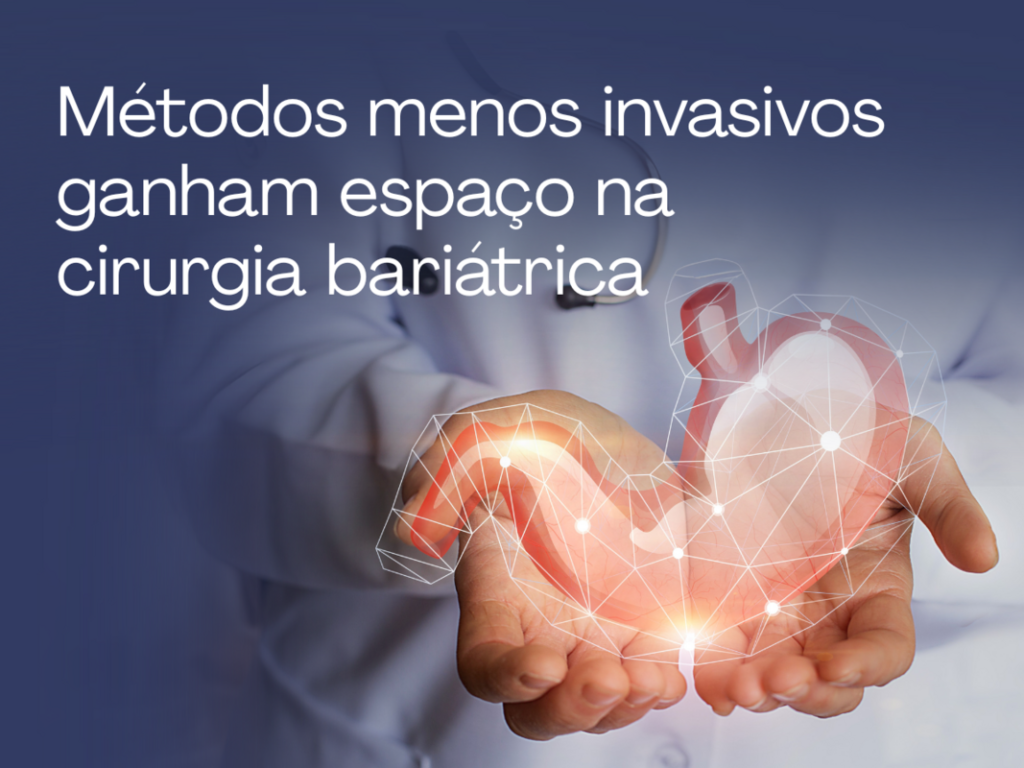 Estômago digital nas mãos do médico