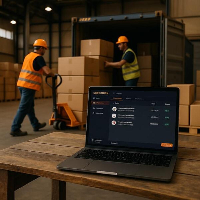 Sistema UseComex em armazém logístico