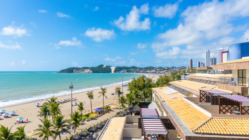 Foto aérea do Esmeralda Praia Hotel