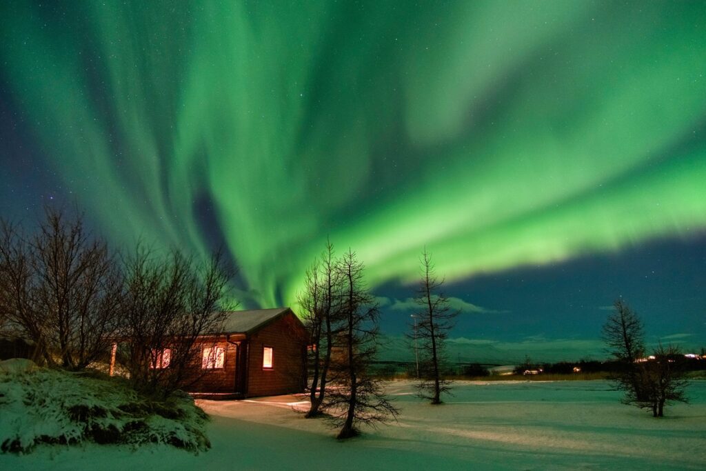 Aurora boreal na Islândia