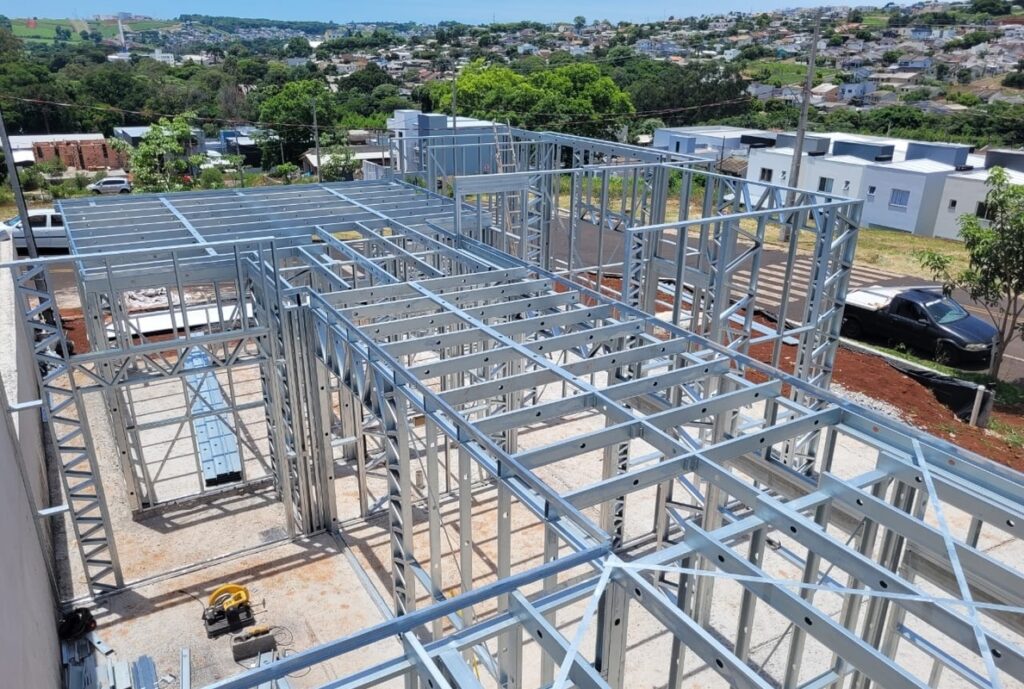 Obra em steel frame