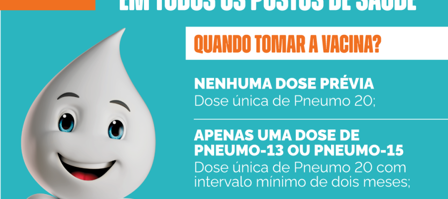 Prefeitura de Fortaleza disponibiliza vacina Pneumo 20 para idosos a partir de 85 anos