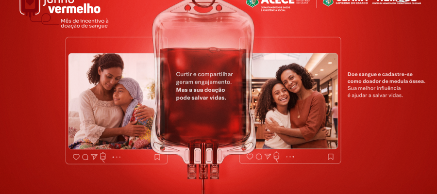 Alece abre campanha de doação de sangue em parceria com o Hemoce; ação integra o Junho Vermelho