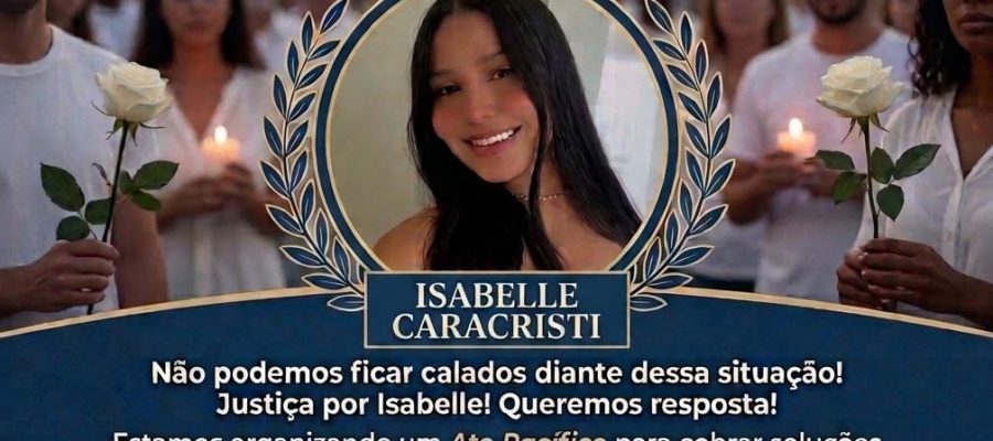 Manifestação cobra justiça e eficiência policial na apuração do caso Isabelle