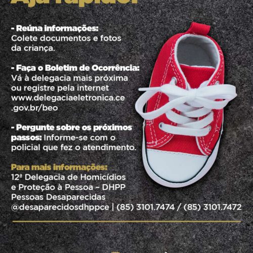 Polícia Civil do Ceará localiza 56 crianças e adolescentes que estavam desaparecidas em Fortaleza; números se referem ao primeiro quadrimestre do ano