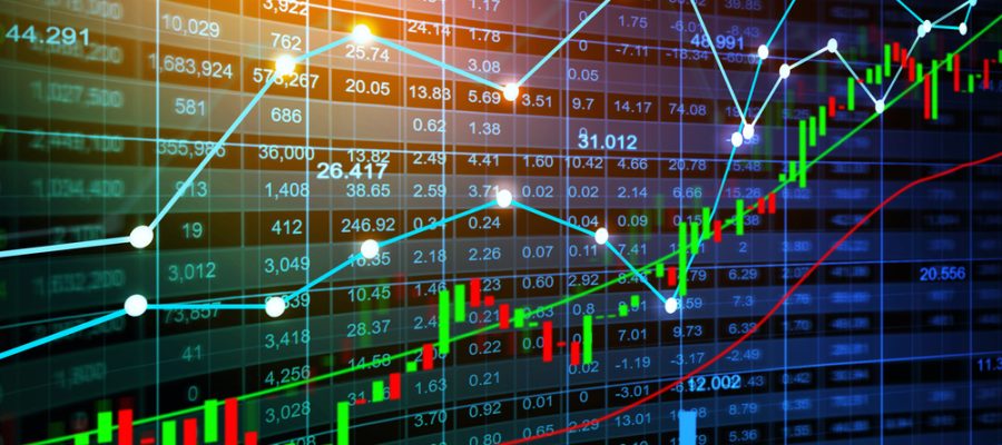 Stock market or forex trading graph in graphic concept suitable for financial investment or Economic trends business idea and all art work design. Abstract finance background