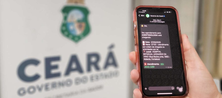 Pacientes da rede da Secretaria da Saúde do Ceará passam a ter confirmação de consultas ambulatoriais por WhatsApp