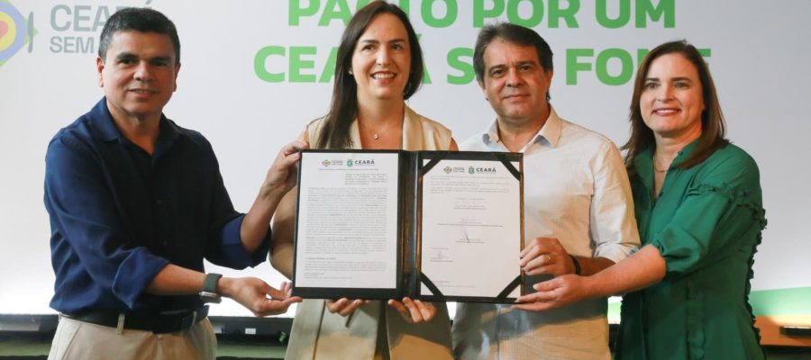 Evandro Leitão firma adesão de Fortaleza ao Pacto Ceará Sem Fome, do Governo do Estado